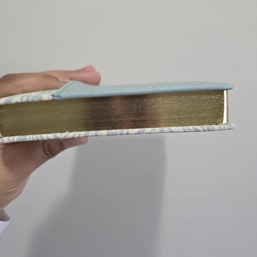 Blessed Script Light Blue Floral Hardcover Journal